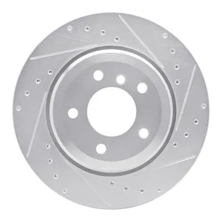 R1 Concepts EDZ-31053R Brake Rotor Drilled & Slotted Silver